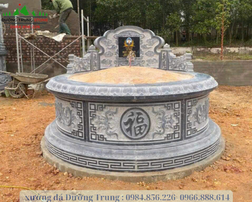 Mẫu mộ đá tròn 1