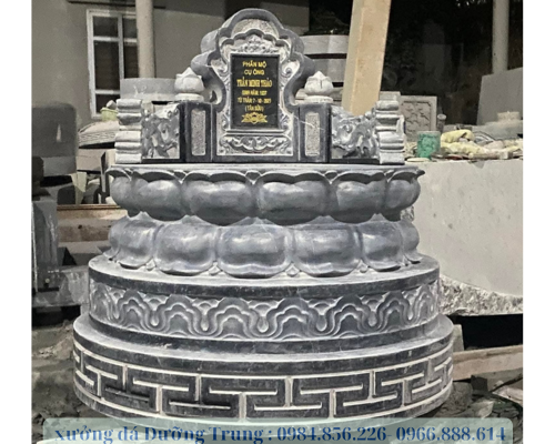 Mẫu mộ đá tròn 4